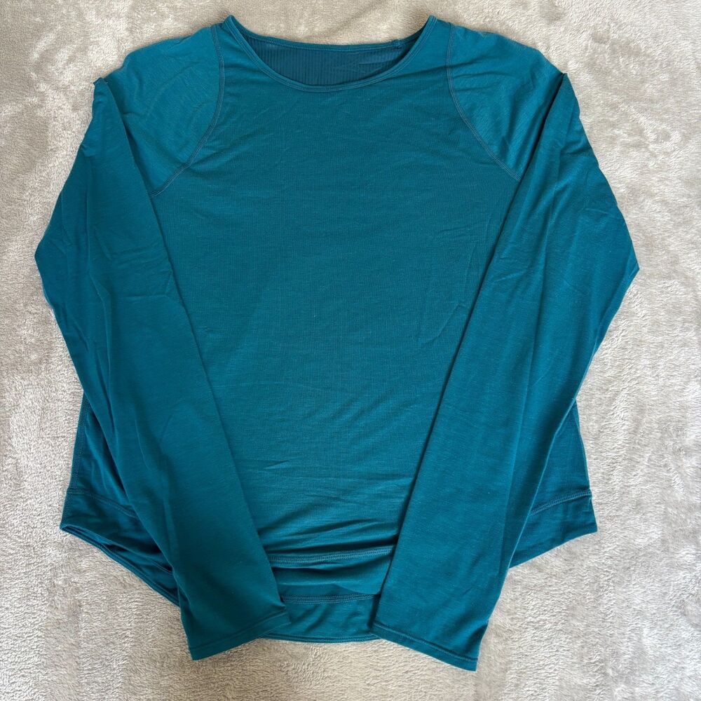 Sweaty Betty Long Sleeve Athletic Top Womens Small Teal Performance Workout Run